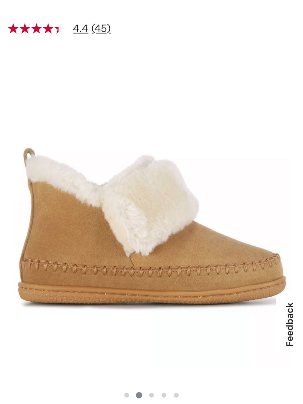 Minnetonka Women's Birdy Bootie Slipper - Cream Shearling, Tan Suede New - Picture 5 of 7